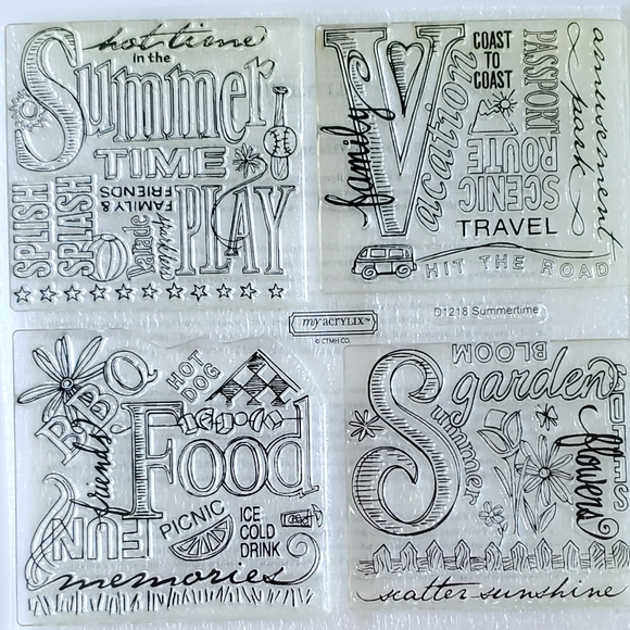 Close To My Heart Summertime Clear Acrylic Stamps (D1218) - Picture 1 of 3